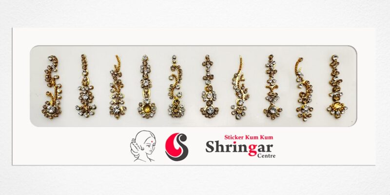 Fancy Bindi | Golden Beads Border (Set-1)