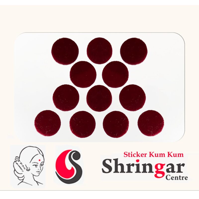 Plain Maroon Bindi - 10mm