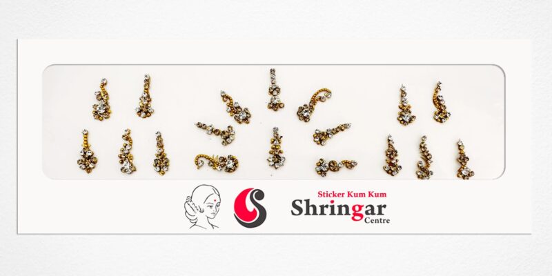 Fancy Bindi | Golden Beads Border (Set-2)