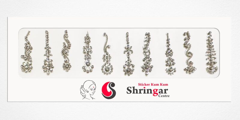Fancy Bindi | Silver Beads Border (Set-1)