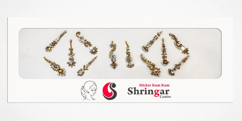 Fancy Bindi | Golden Beads Border (Set-1)