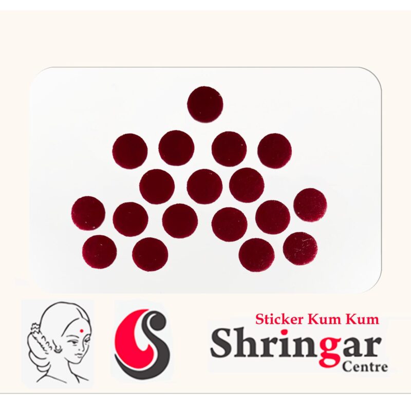 Plain Maroon Bindi - 8mm