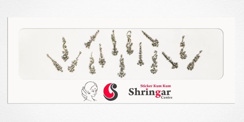 Fancy Bindi | Silver Beads Border (Set-1)