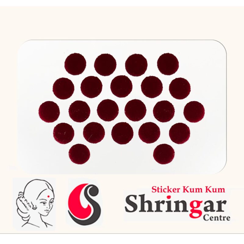 Plain Maroon Bindi - 7mm