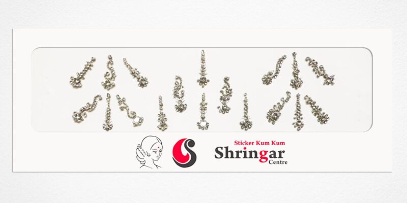 Fancy Bindi | Silver Beads Border (Set-1)