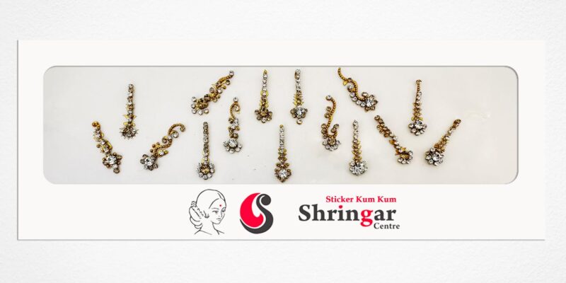 Fancy Bindi | Golden Beads Border (Set-1)