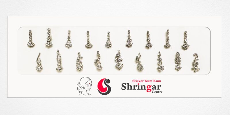 Fancy Bindi | Silver Beads Border (Set-2)