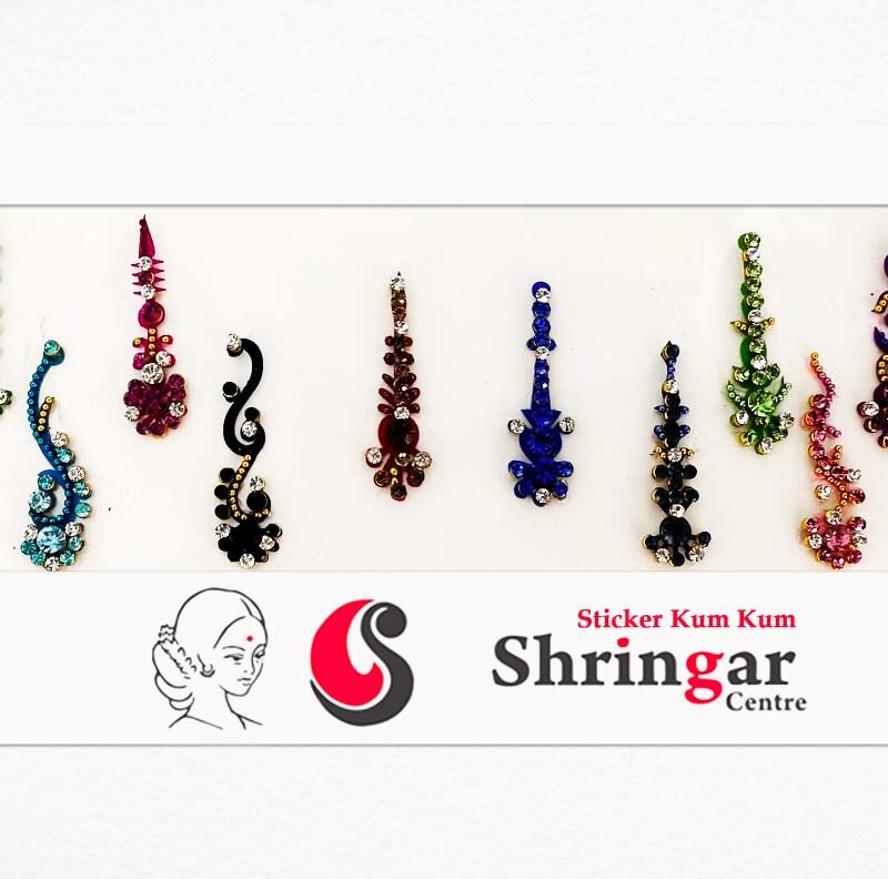 Fancy Bindi | Diamond Studded (Set-1) - 3cm