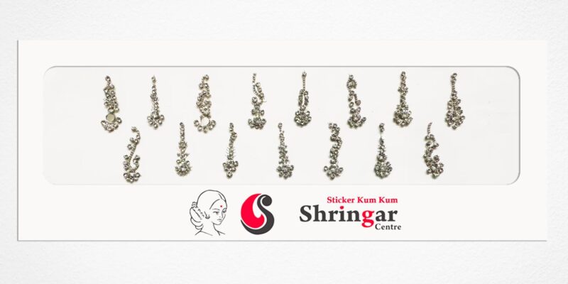 Fancy Bindi | Silver Beads Border (Set-2)