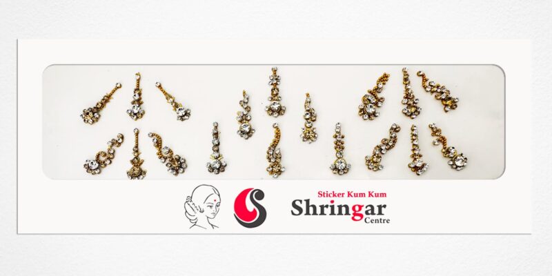 Fancy Bindi | Golden Beads Border (Set-3)