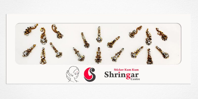 Fancy Bindi | Golden Beads Border (Set-1)