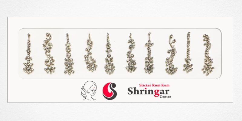 Fancy Bindi | Silver Beads Border (Set-1)